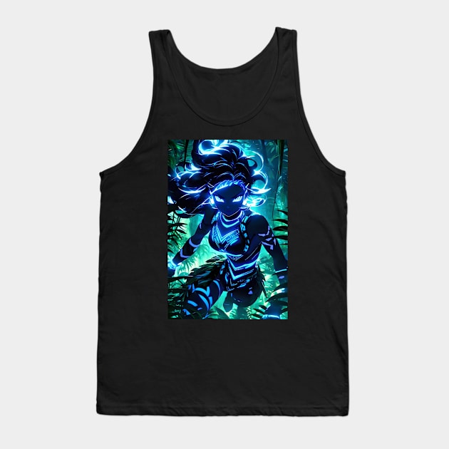 Bioluminescent girl in jungle Tank Top by Spaceboyishere